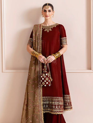 JAZMIN - Embroidered Velvet Formal CVF D-13