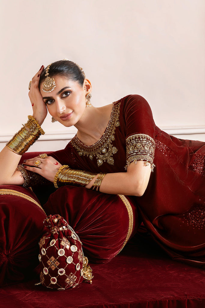 JAZMIN - Embroidered Velvet Formal CVF D-13