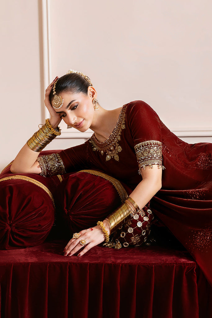 JAZMIN - Embroidered Velvet Formal CVF D-13