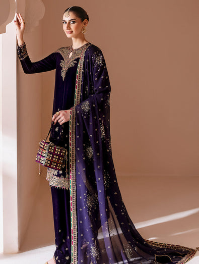 JAZMIN - Embroidered Velvet Formal CVF D-08