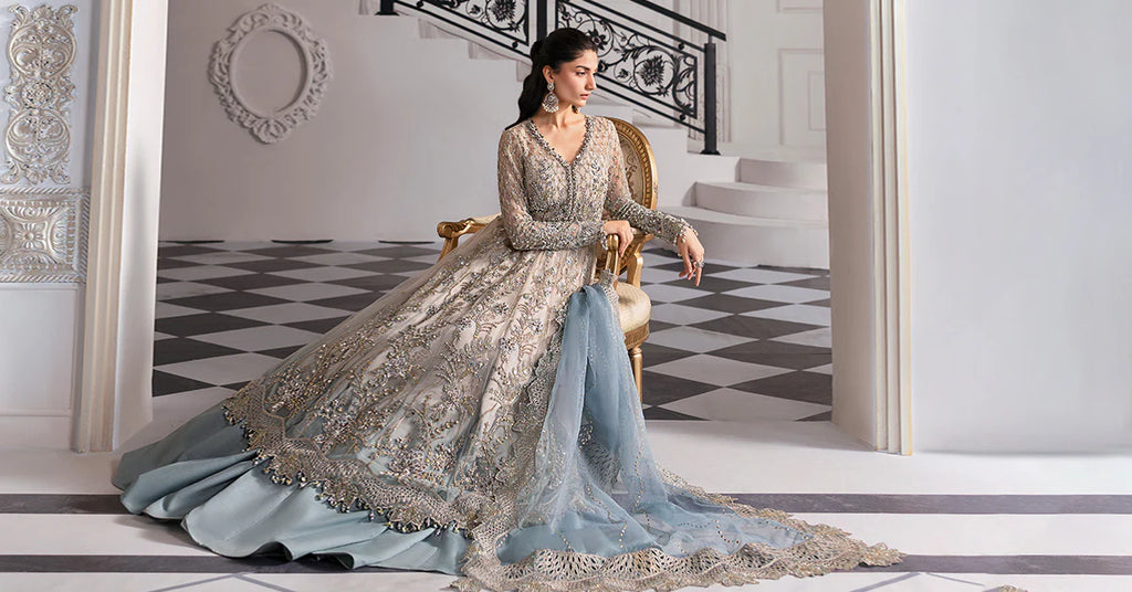 Embroidered Net Suit | BD-3002
