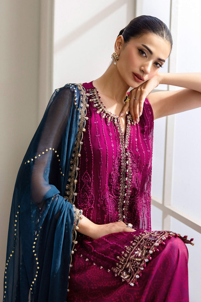 MARIA-B Embroidered Chiffon Suit | MPC-25-102