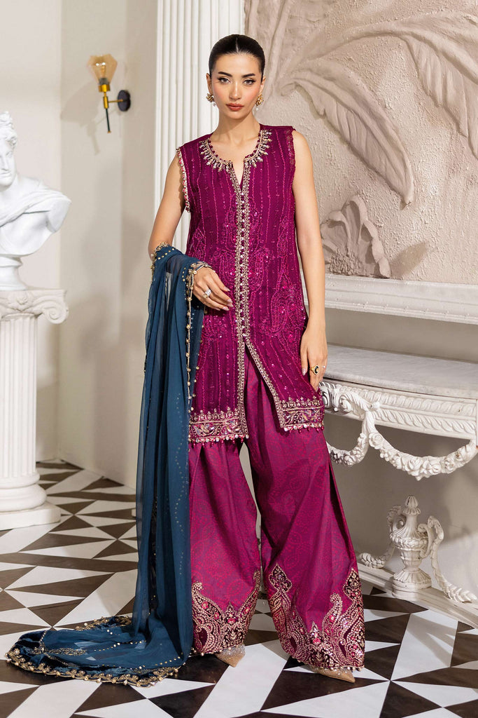 MARIA-B Embroidered Chiffon Suit | MPC-25-102