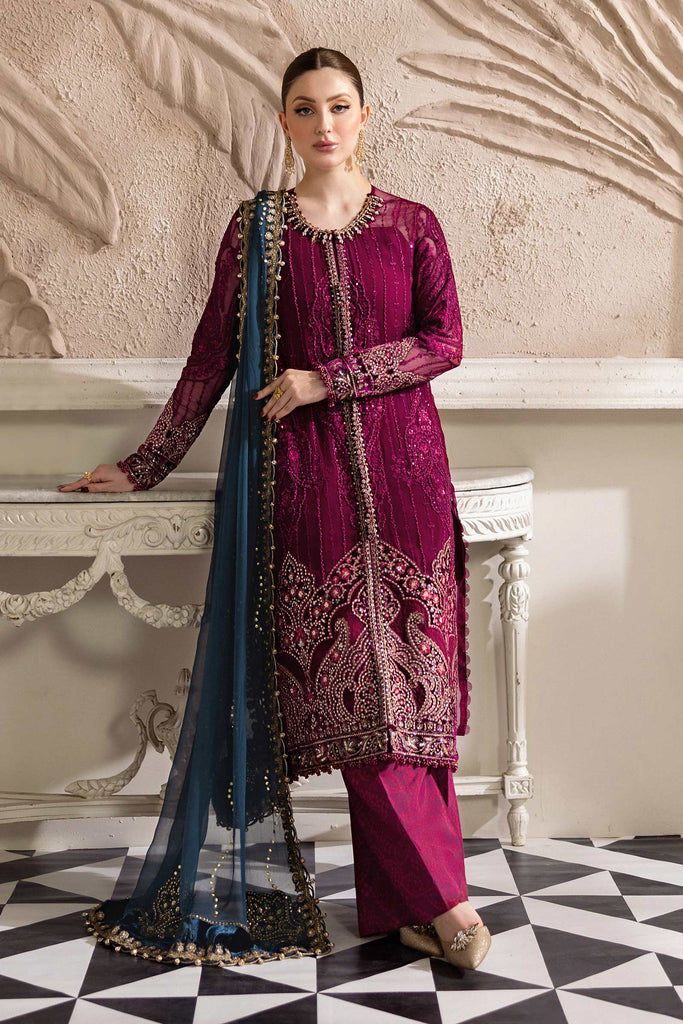 MARIA-B Embroidered Chiffon Suit | MPC-25-102