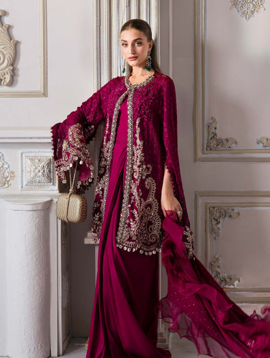Embroidered Chiffon Suit | BD-3003