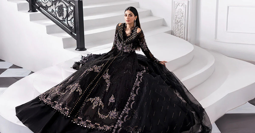 Embroidered Organza Suit | BD-3004