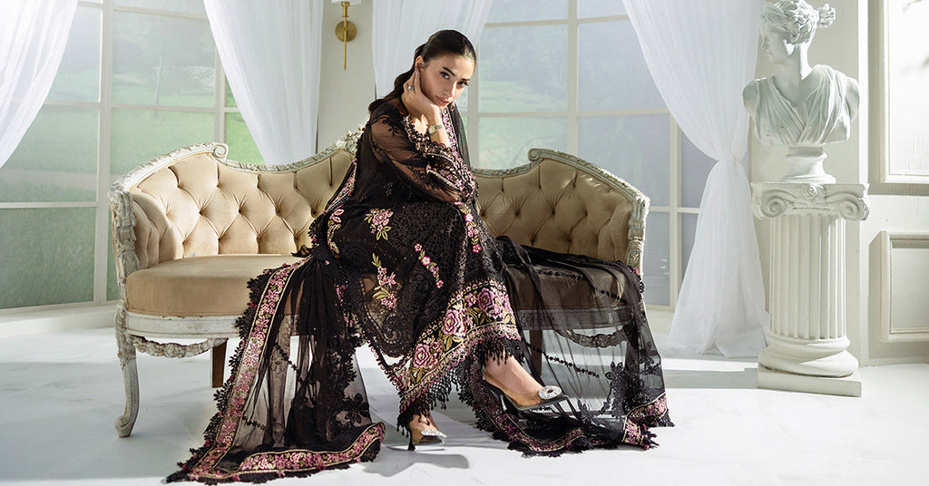 MARIA-B Embroidered Chiffon Suit | MPC-25-104