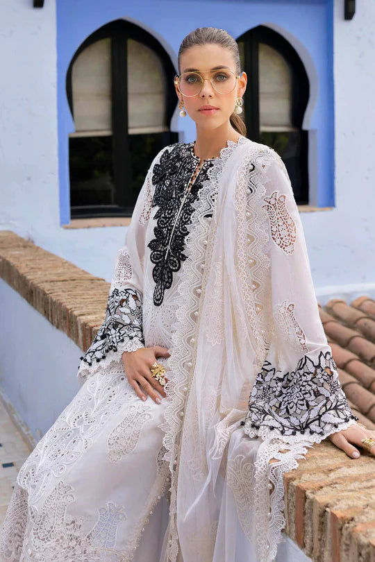Embroidered Paper Cotton Suit | D-2505-A