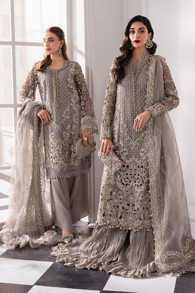 Embroidered Organza Suit | BD-3006