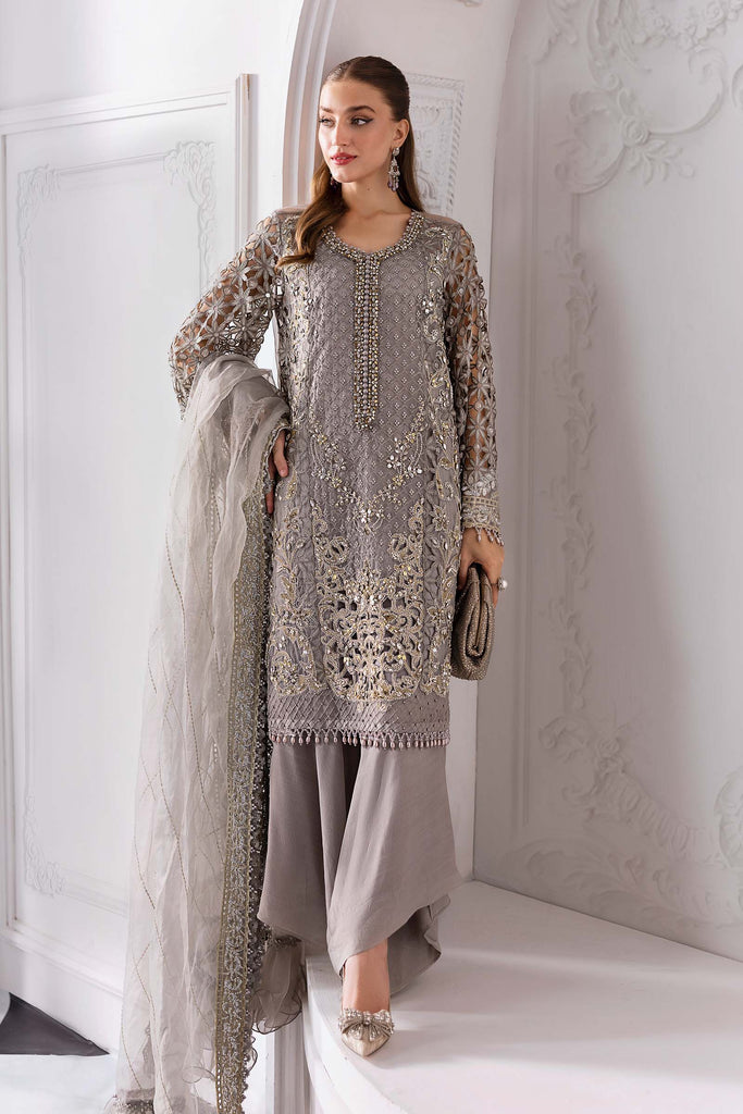 Embroidered Organza Suit | BD-3006