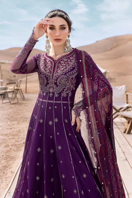 Embroidered Net Suit | D-2507-B