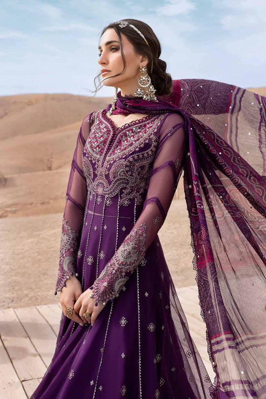 Embroidered Net Suit | D-2507-B