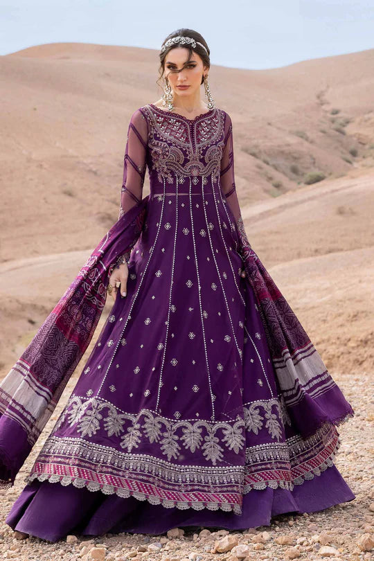 Embroidered Net Suit | D-2507-B
