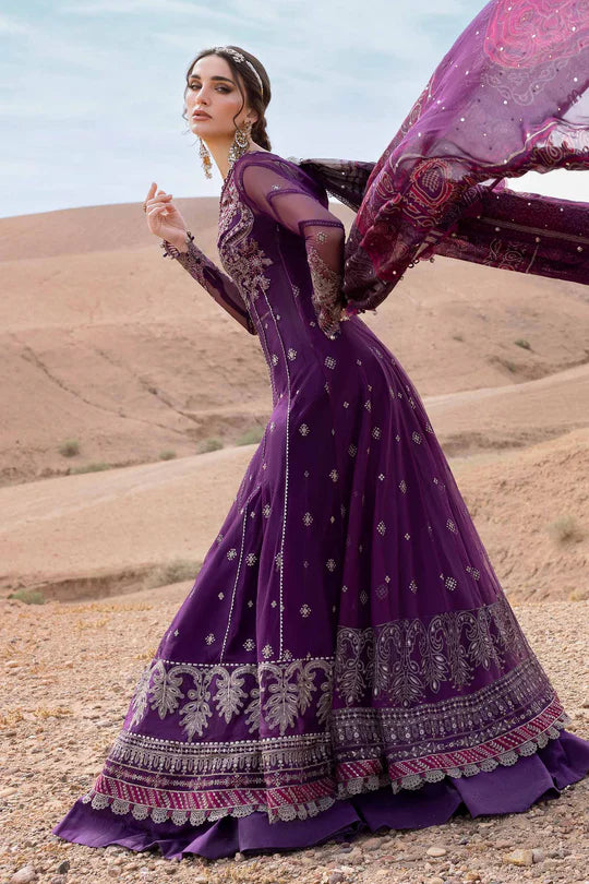 Embroidered Net Suit | D-2507-B