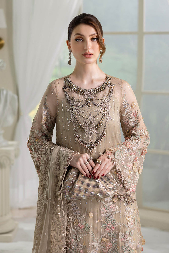MARIA-B Embroidered Chiffon Suit | MPC-25-107