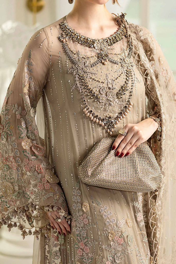 MARIA-B Embroidered Chiffon Suit | MPC-25-107