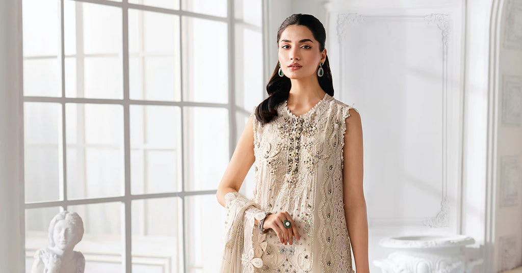 Embroidered Chiffon Suit | BD-3007