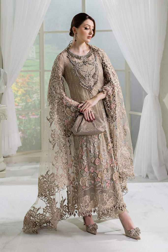 MARIA-B Embroidered Chiffon Suit | MPC-25-107