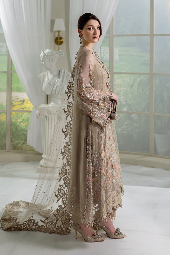 MARIA-B Embroidered Chiffon Suit | MPC-25-107