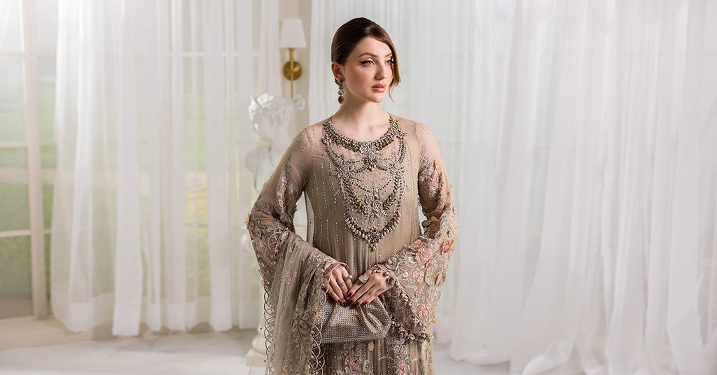 MARIA-B Embroidered Chiffon Suit | MPC-25-107