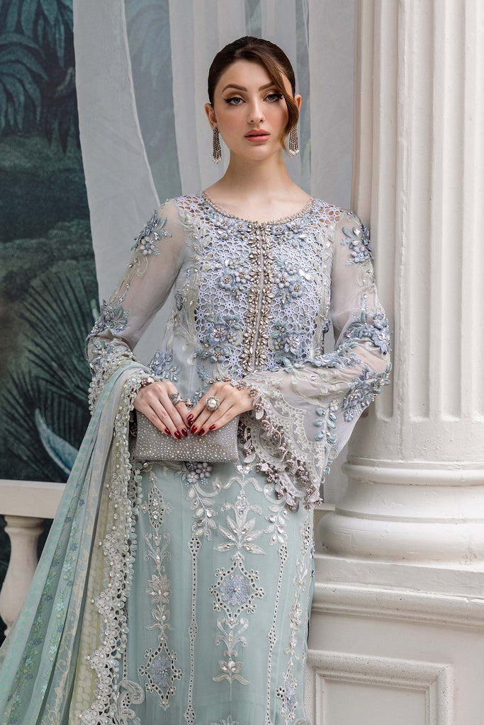 MARIA-B Embroidered Chiffon Suit | MPC-25-108