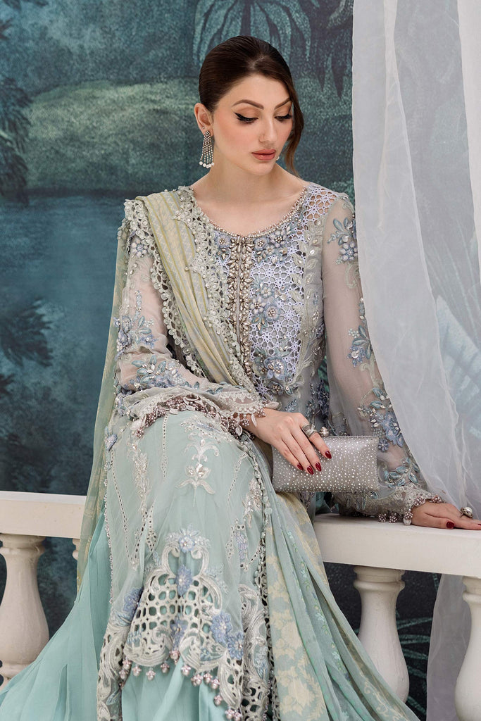 MARIA-B Embroidered Chiffon Suit | MPC-25-108