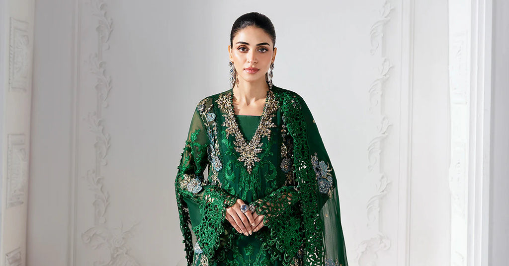 Embroidered Chiffon Suit | BD-3008