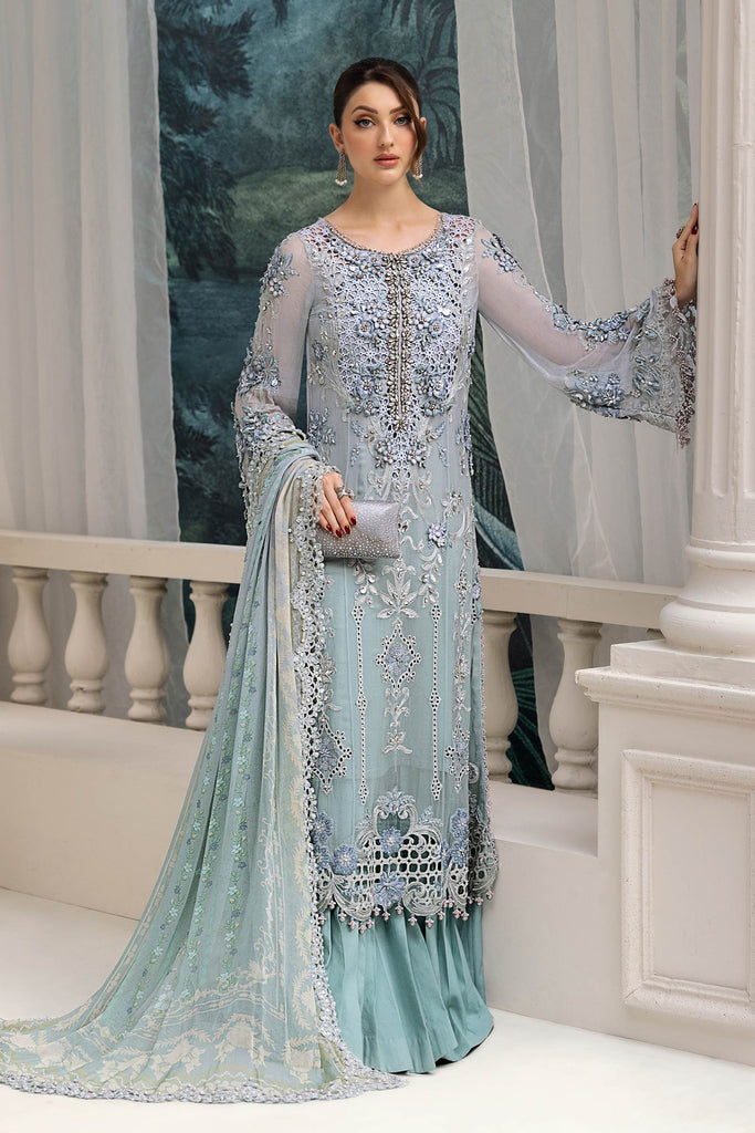 MARIA-B Embroidered Chiffon Suit | MPC-25-108
