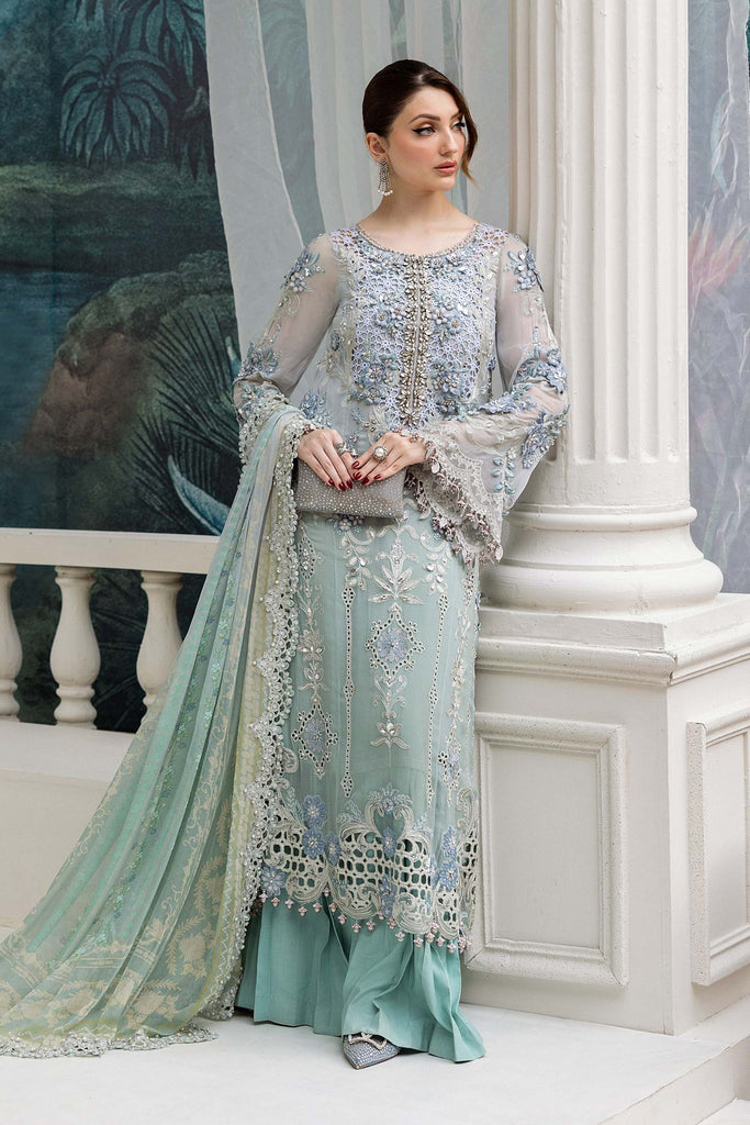 MARIA-B Embroidered Chiffon Suit | MPC-25-108