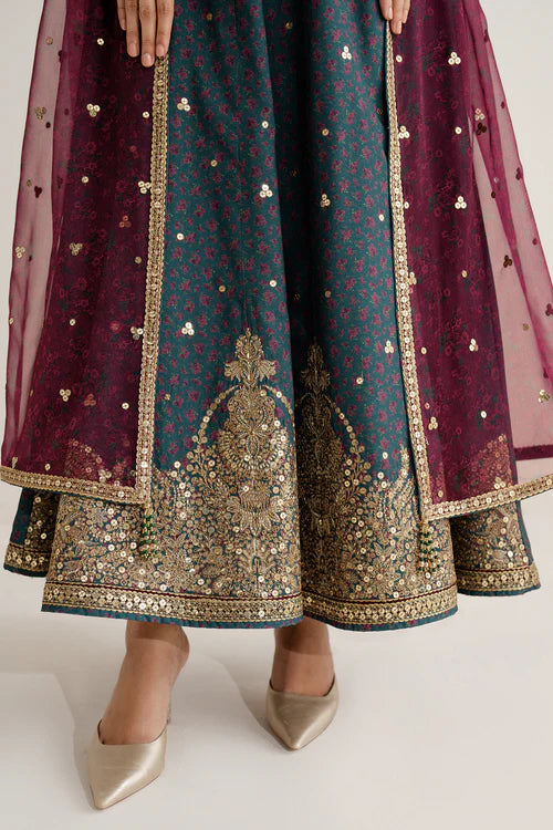 EMBROIDERED RAW SILK UR-7058