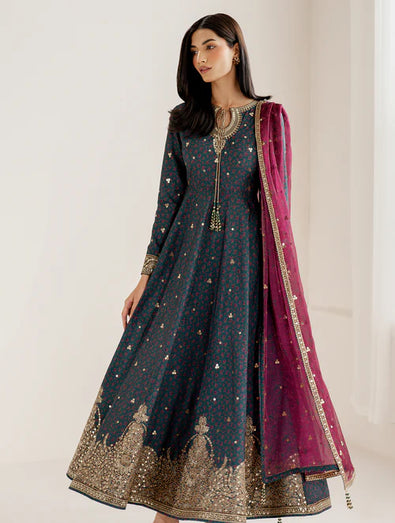 EMBROIDERED RAW SILK UR-7058