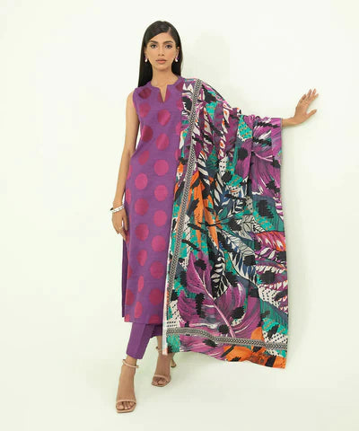 2 PIECE - EMBROIDERED KHADDAR SUIT