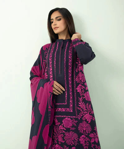 3 PIECE - EMBROIDERED KHADDAR SUIT
