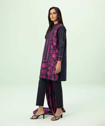 3 PIECE - EMBROIDERED KHADDAR SUIT