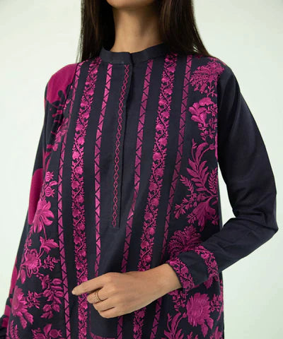 3 PIECE - EMBROIDERED KHADDAR SUIT