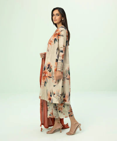 3 PIECE - EMBROIDERED KHADDAR SUIT