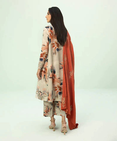3 PIECE - EMBROIDERED KHADDAR SUIT