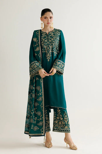 Jazmin - EMBROIDERED RAW SILK UR-7092