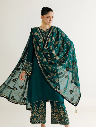Jazmin - EMBROIDERED RAW SILK UR-7092