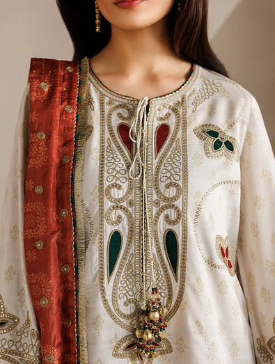 Jazmin - EMBROIDERED RAW SILK UR-7085