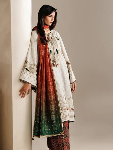 Jazmin - EMBROIDERED RAW SILK UR-7085