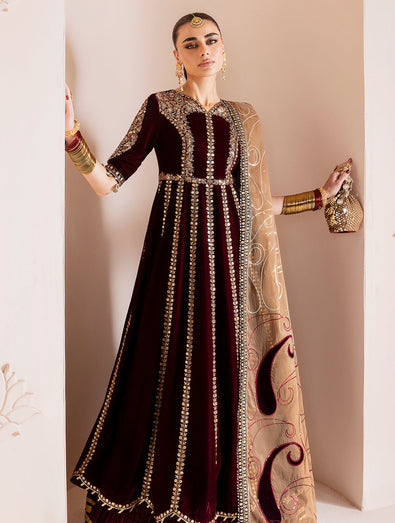 JAZMIN - Embroidered Velvet Formal CVF D-12