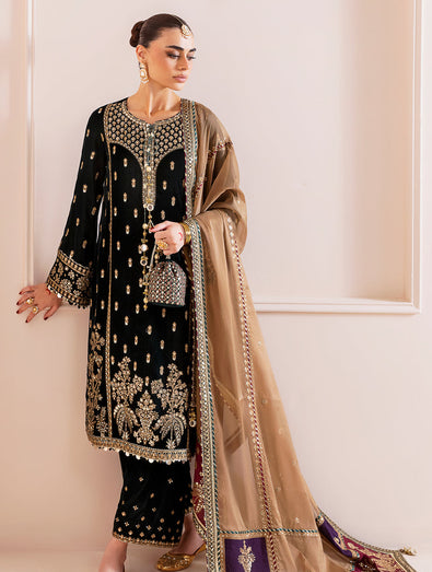 JAZMIN - Embroidered Velvet Formal CVF D-01