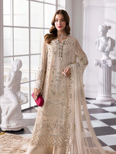 Embroidered Chiffon Suit | BD-3007