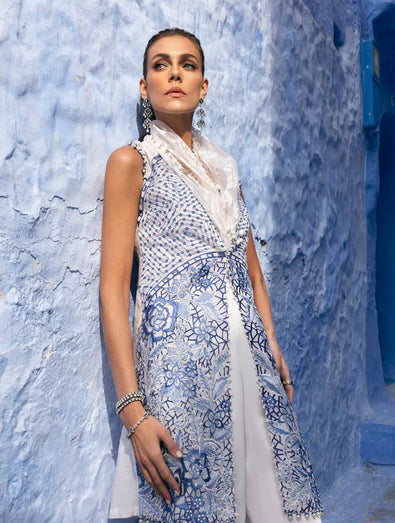 Embroidered Paper Cotton Suit | D-2510-A