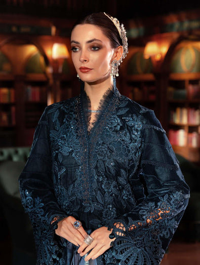 MARIA B- Embroidered Velvet Suit WL-1310