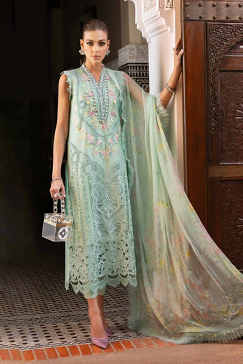 Unstitched Embroidered Lawn Suit | D-2514-A
