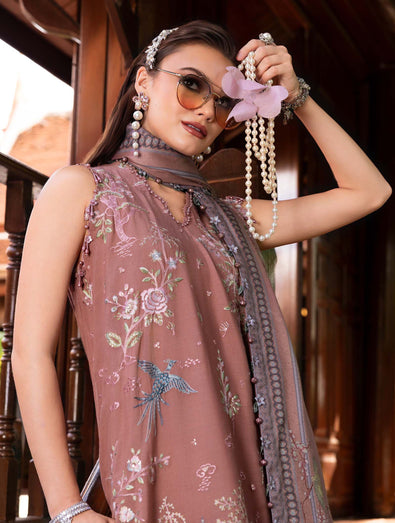 MARIA B-Embroidered Twill Linen Suit MPT-2801-A