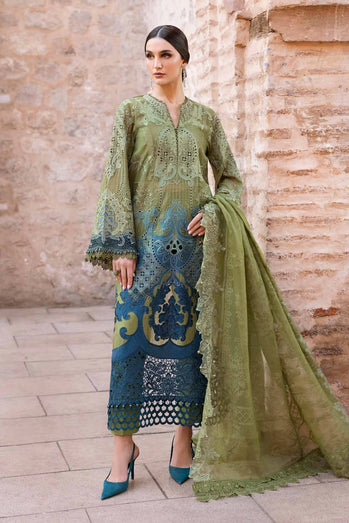 Embroidered Paper Cotton Suit | D-2501-A