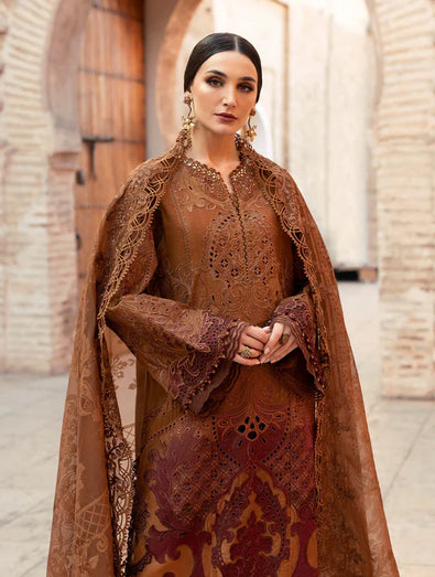 Embroidered Paper Cotton Suit | D-2501-B